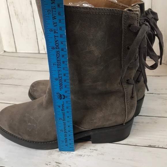 Taupe Nine West Leather Krasher Back Lace Boot - Picture 8 of 11